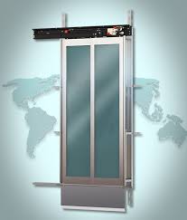 2 Panel Telescopic Glass Landing Door