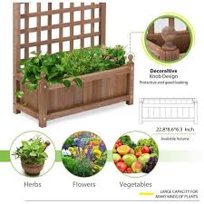 Free Standing Wood Planter Raised Beds