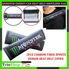 2pcs Monster Energy Car Seat Belt