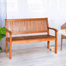 wooden bench seat