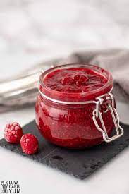 raspberry chia low carb jam no sugar