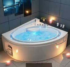Luxus badewanne für 2 personen. Xxl Luxus Spa Led Whirlpool Badewanne Set Armaturen Massage Dusen Heizung Radio Ebay