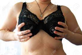 Woman In The Black Bra Teasing Her Breasts Stock Photo, Picture and Royalty  Free Image. Image 82416985.