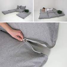 modular floor pillows zip together to