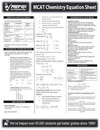 Mcat Chemistry Equation Sheet Mcat