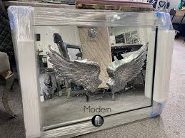 3d Angel Wings Mirrored Picture With