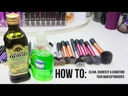 clean makeup brushes with