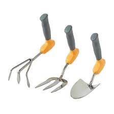Set Of 3 Easy Grip Garden Tools