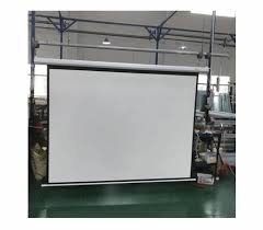 Tripod White Motorized Projector Screen