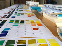 Hand Painted Color Charts R F