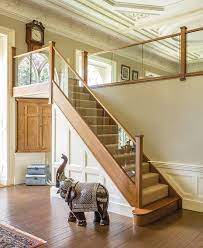 16 Glass Staircase With Wood Railing