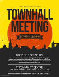 Townhall Meeting Flyer Graphic Design Posters Town Hall