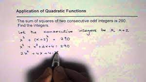 square of two consecutive odd integers