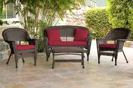 4pc Espresso Wicker Conversation Set