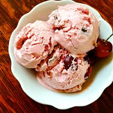 ice cream with cherries chocolate