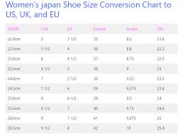 an shoe size conversion chart