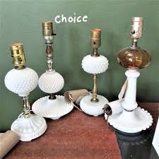 Milk Glass Lamp Choice Of Vintage Table