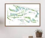Hombre Golf Course Map Good Bad Ugly Courses Watercolor - Etsy