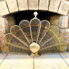 1950s Brass Fireplace Screen With