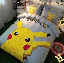 cotton pokemon pikachu fitted bedsheet