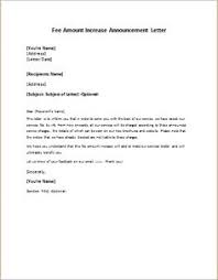 Price Increase Announcement Letter To Client Letter Price