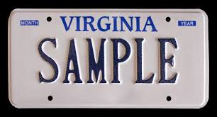 virginia test auto license plate