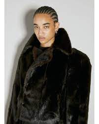 Saint Lau Faux Fur Short Coat In