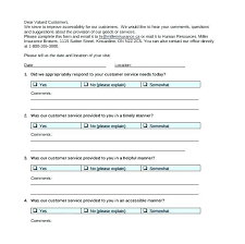 Client Feedback Questionnaire Template Product Customer