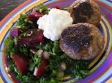 beef skewers   greek salad  21 day wonder diet  day 18