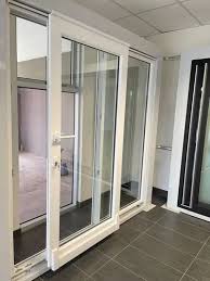 White Upvc Bathroom Sliding Glass Door