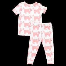 pink en toddler bamboo pajama