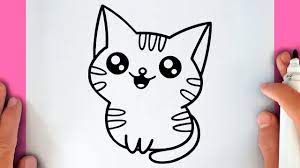 how to draw a cute kitten you