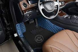 premium blue diamond car floor mat