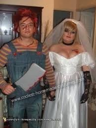 coolest chucky and bride couple costume