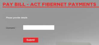 act fibernet bill payment login