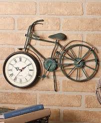 New Bicycle Clock Rustic Green