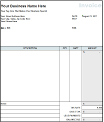 Blank Invoice Statement Form Free Invoice Template From