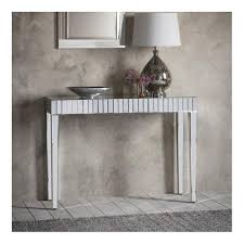 anastasia mirrored glass console table