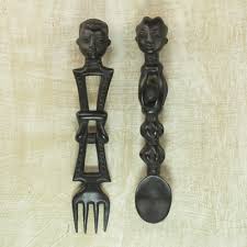 Hand Made African Wall Accents Pair