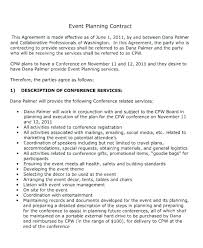 Special Event Contract Template Event Coordinator Sample Resume