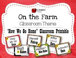 On The Farm Classroom Theme Printable How We Go Home Chart