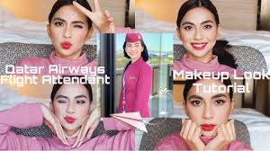 qatar airways cabin crew makeup look