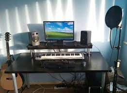 My studio desk doesn't have too many fancy features, but i don't really need them. Cheap Diy Ikea Home Studio Desk Studio Desk Home Studio Music Home Studio Desk