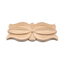 wooden appliques leaf wood carving for