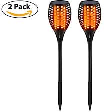 2pack Solar Lights Outdoor Flickering Flames Torch Lights Solar Light Dancing Flame Lighting 96 Led Dusk To Dawn Flickering Tiki Torches Canada 2019