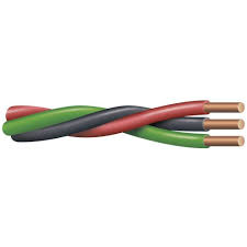 Twisted Submersible Pump Cable With 10 Awg Wire Size Black