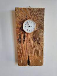 Wall Hanging Driftwood Clock And Key