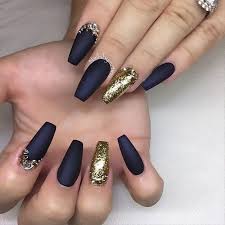 Study up on our guide to the nail treatment, from what to do before your appointment, to how to take care of your new nails. Coffin Navy Blue Acrylic Nails Matte Blue Acrylic Coffin Nails