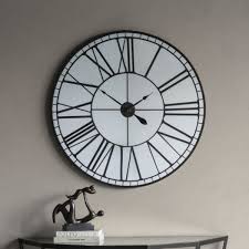 Oversized Skeleton Mirror Wall Clock