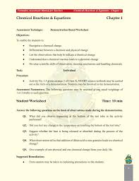 While other students who prepare for some entrance or competitive exams choose books which will help them prepare properly. Chemical Reactions Equations Chapter 1 Student Worksheet